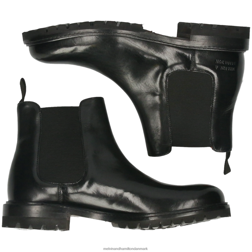 Kvinder Melvin & Hamilton regine 8 sort ankelstøvler A28X66828