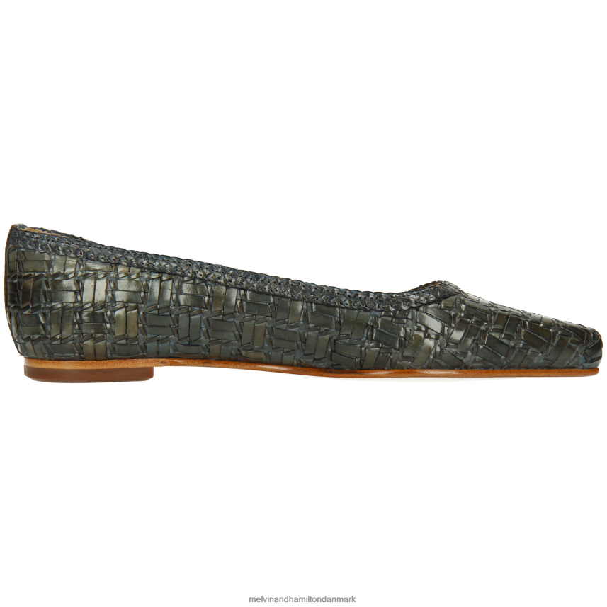 Kvinder Melvin & Hamilton alexa 45 kaki ballet pumper A28X661954