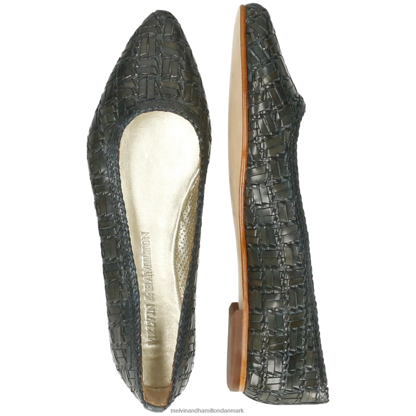 Kvinder Melvin & Hamilton alexa 45 kaki ballet pumper A28X661954