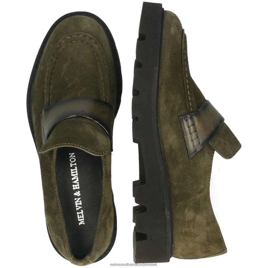 Kvinder Melvin & Hamilton jade 58 grøn loafers A28X661327