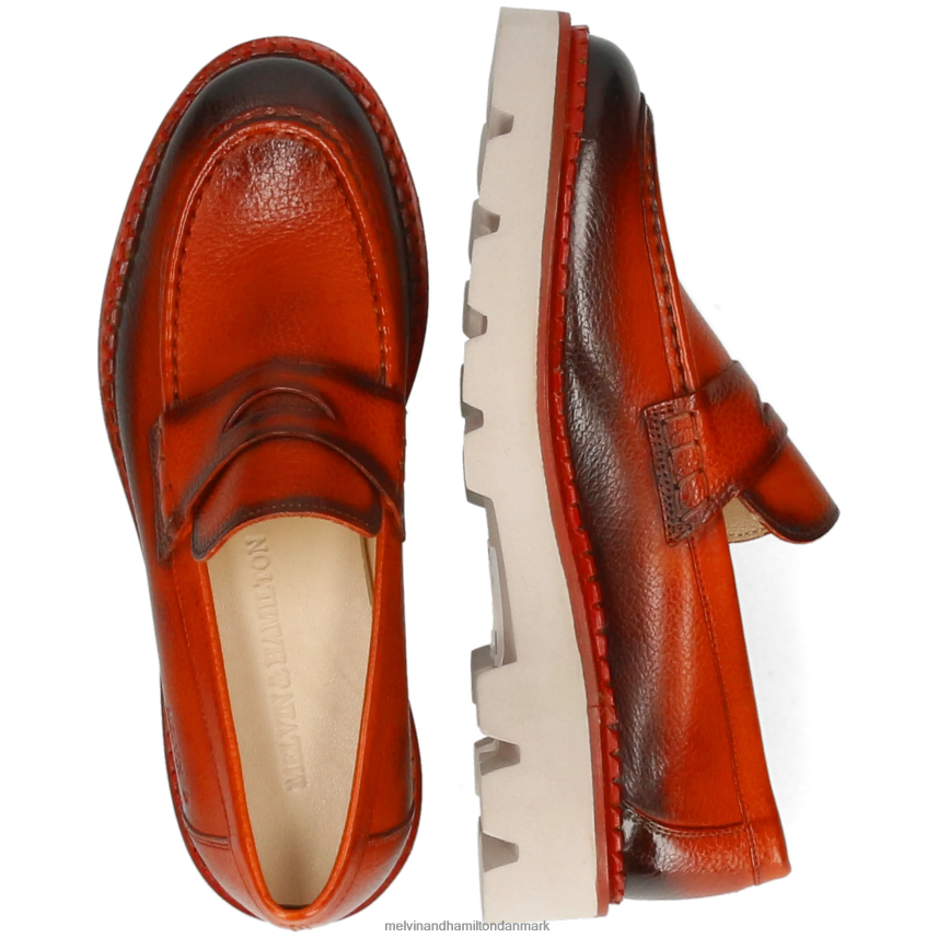 Kvinder Melvin & Hamilton jade 6 orange loafers A28X661394