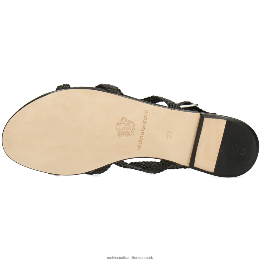 Kvinder Melvin & Hamilton hanna 86 sort sandaler A28X661946