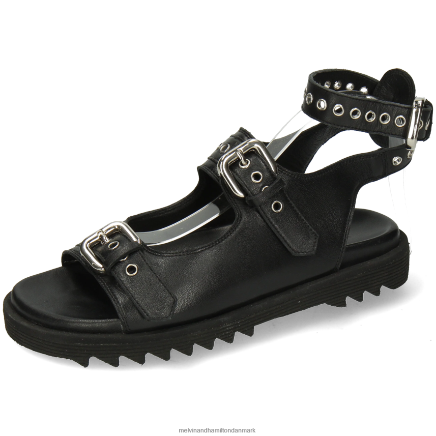 Kvinder Melvin & Hamilton wilma 37 sort sandaler A28X661935