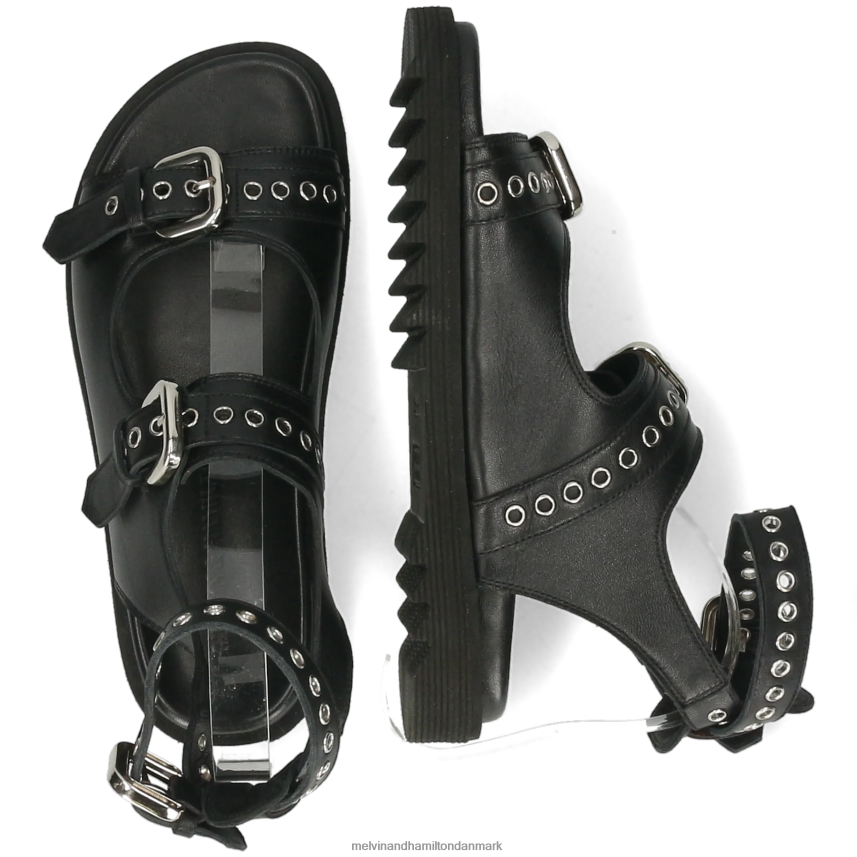 Kvinder Melvin & Hamilton wilma 37 sort sandaler A28X661935