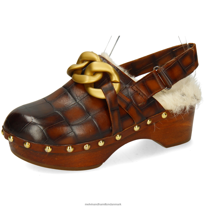 Kvinder Melvin & Hamilton flora 1 Brun træsko A28X661990