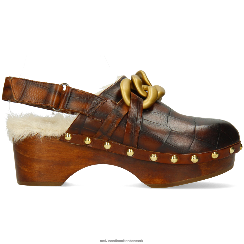 Kvinder Melvin & Hamilton flora 1 Brun træsko A28X661990