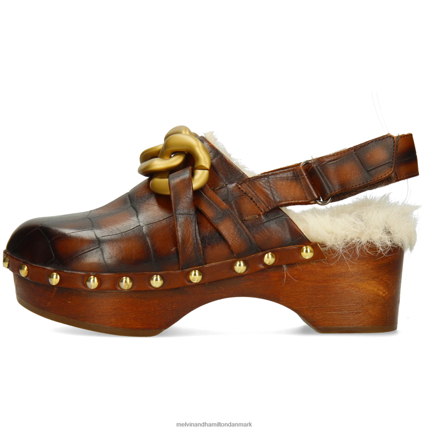 Kvinder Melvin & Hamilton flora 1 Brun træsko A28X661990