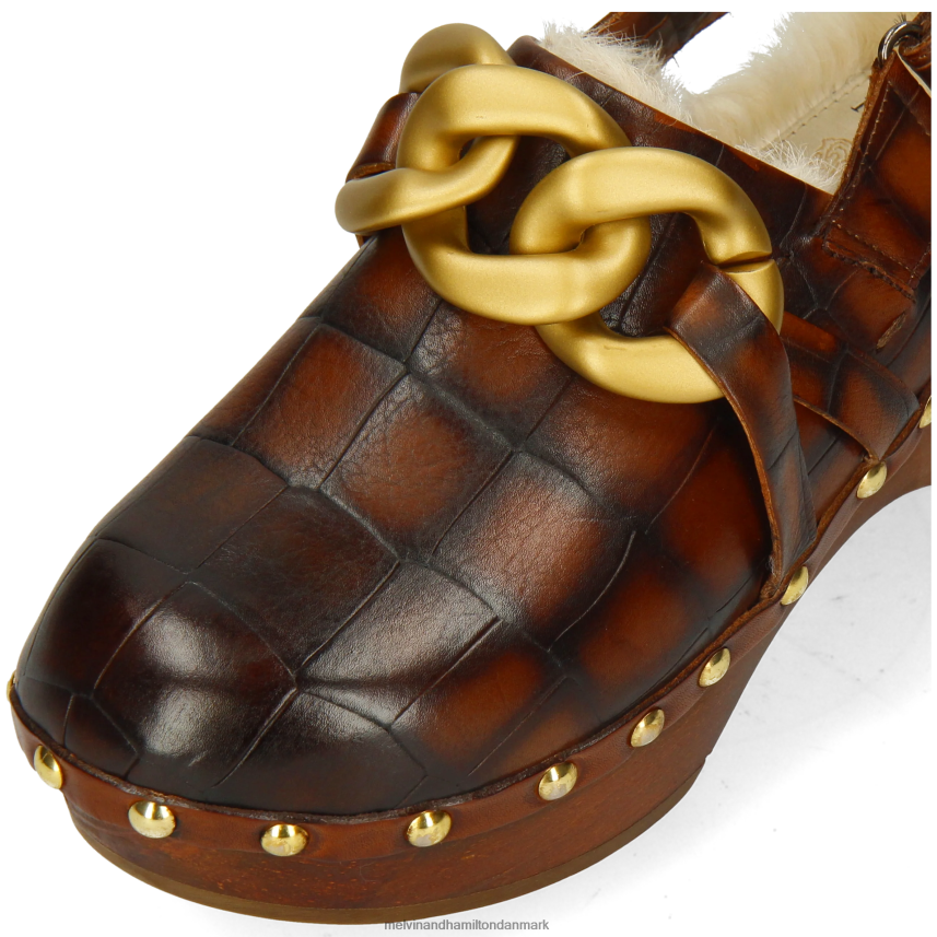 Kvinder Melvin & Hamilton flora 1 Brun træsko A28X661990