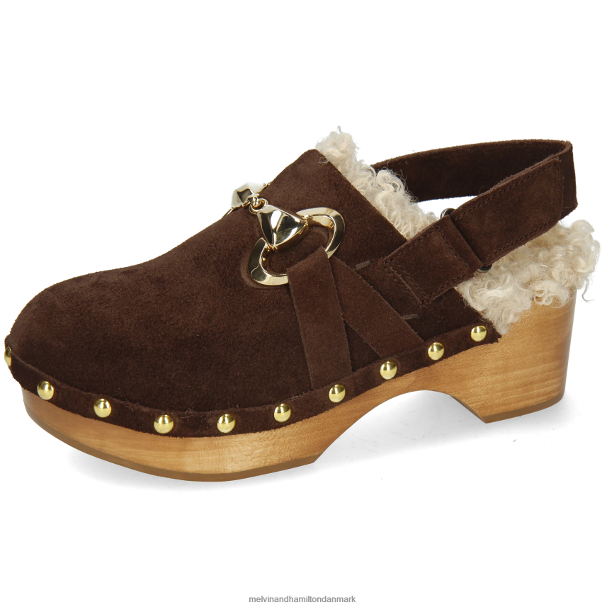 Kvinder Melvin & Hamilton flora 1 Brun træsko A28X661992