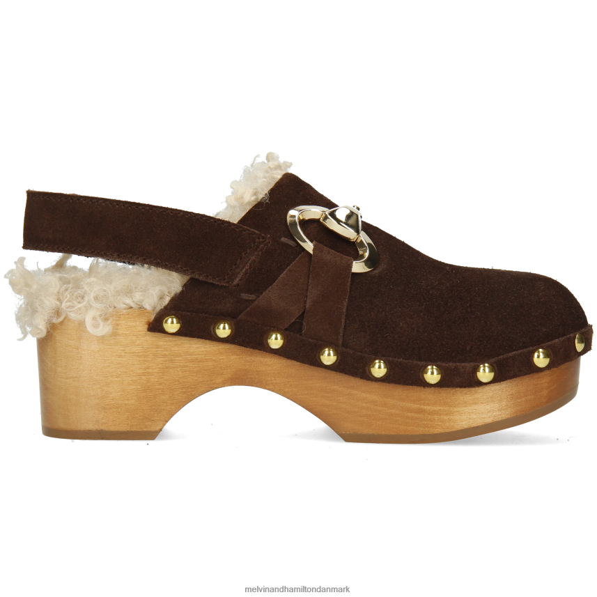 Kvinder Melvin & Hamilton flora 1 Brun træsko A28X661992