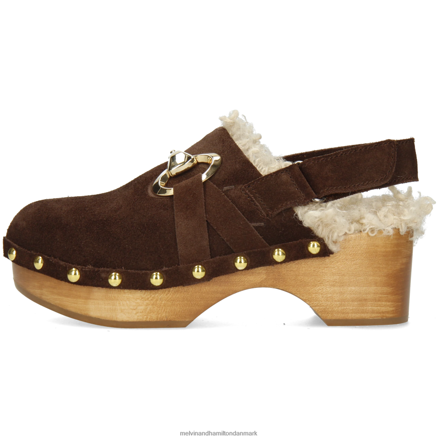 Kvinder Melvin & Hamilton flora 1 Brun træsko A28X661992