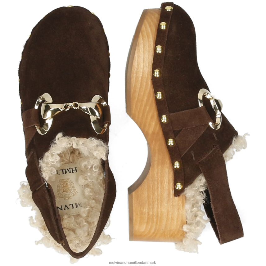 Kvinder Melvin & Hamilton flora 1 Brun træsko A28X661992