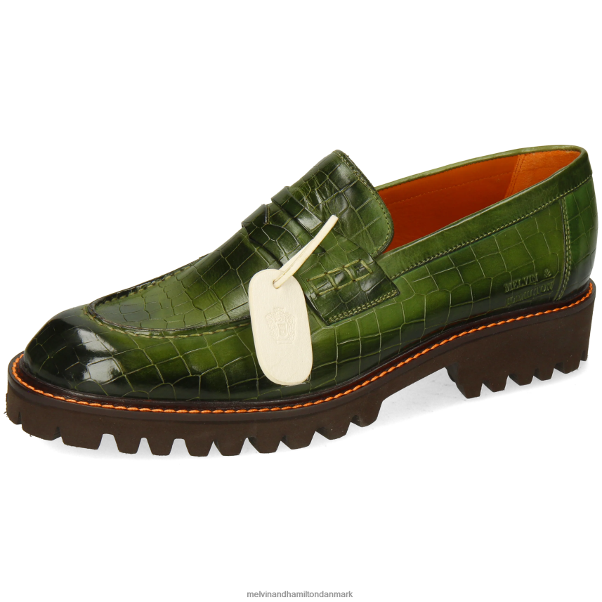 Mænd Melvin & Hamilton gennembore 9 grøn loafers A28X66265