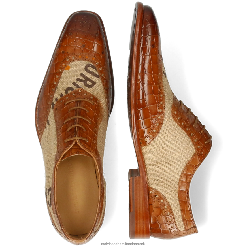 Mænd Melvin & Hamilton Clark 16 beige oxford sko A28X66183