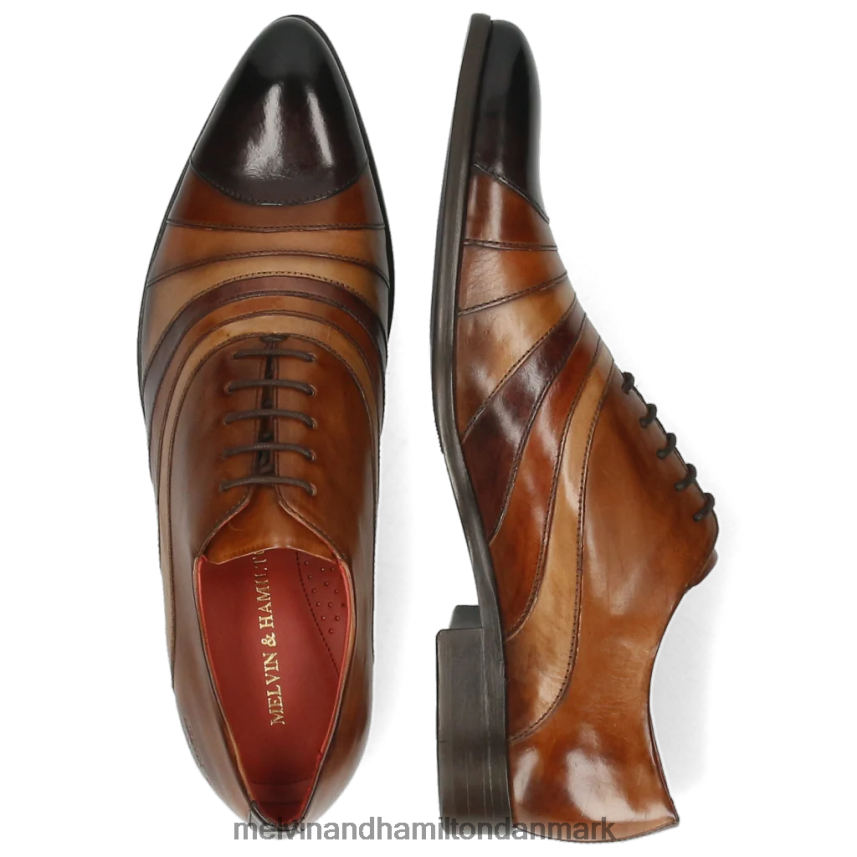 Mænd Melvin & Hamilton toni 43 Brun oxford sko A28X66159